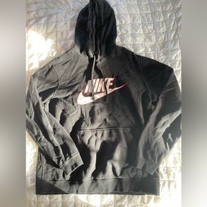 NIKE Men’s Hoodie Cotton Red White Logo